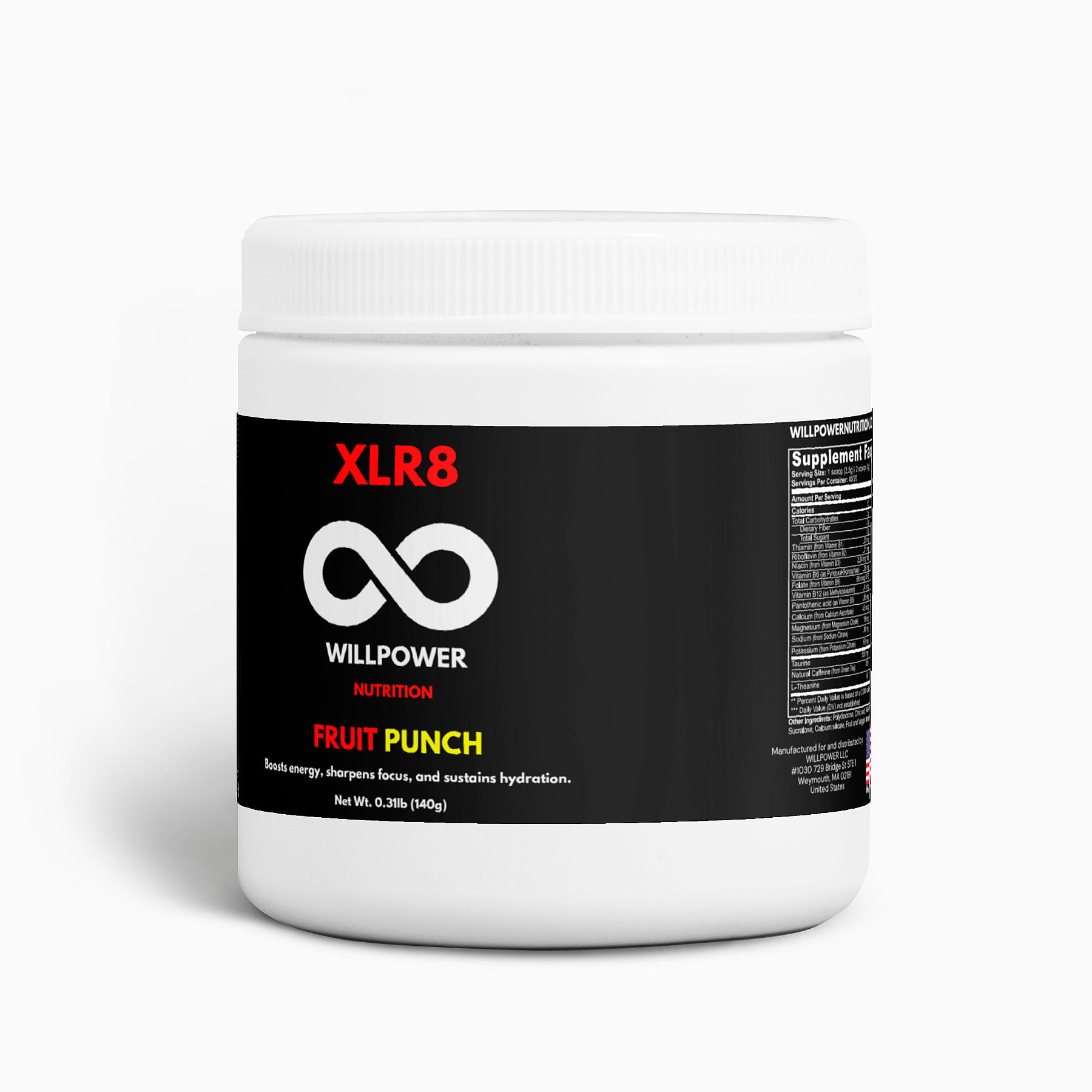 XLR8 FRUIT PUNCH - WILLPOWER Nutrition