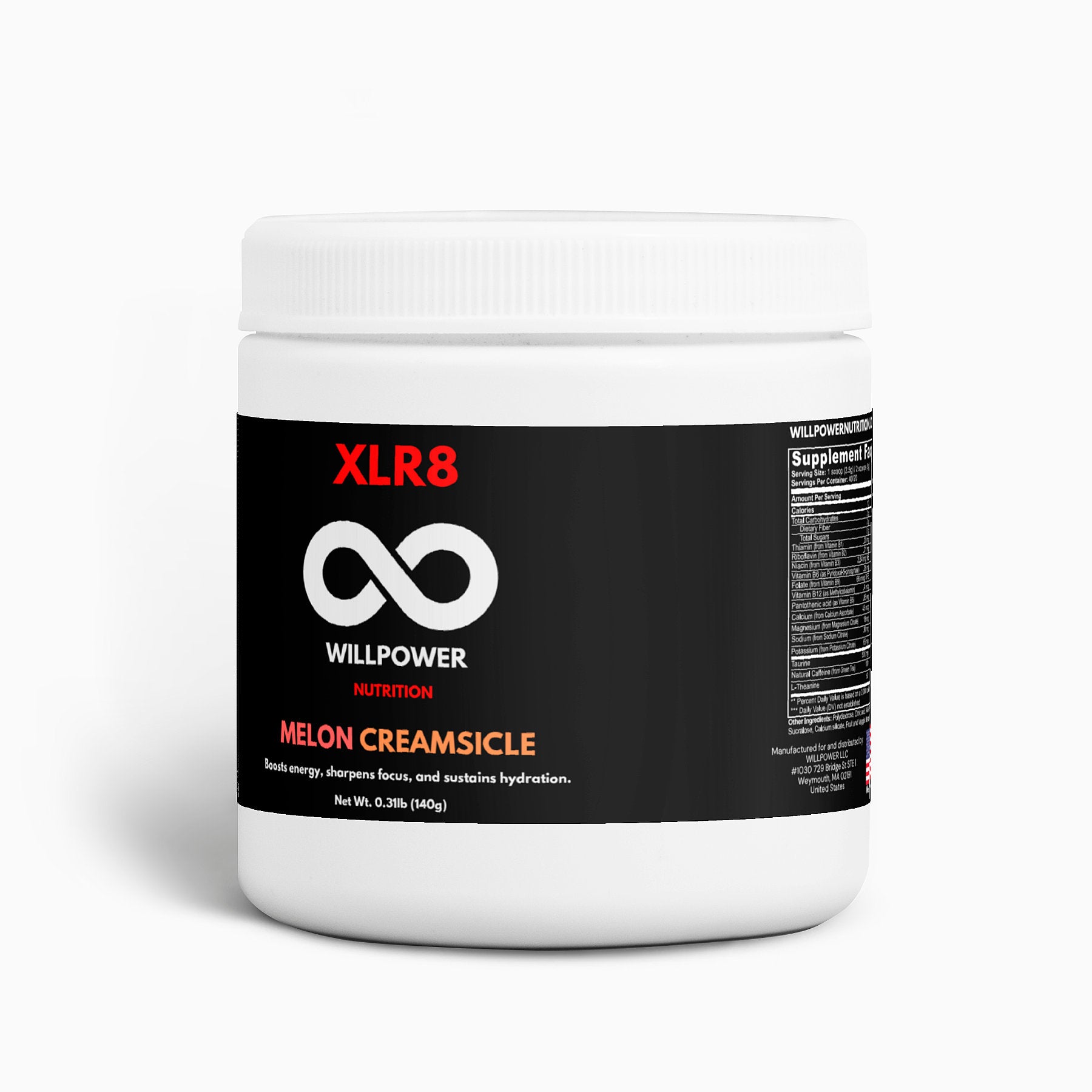 XLR8 MELON CREAMSICLE - WILLPOWER Nutrition