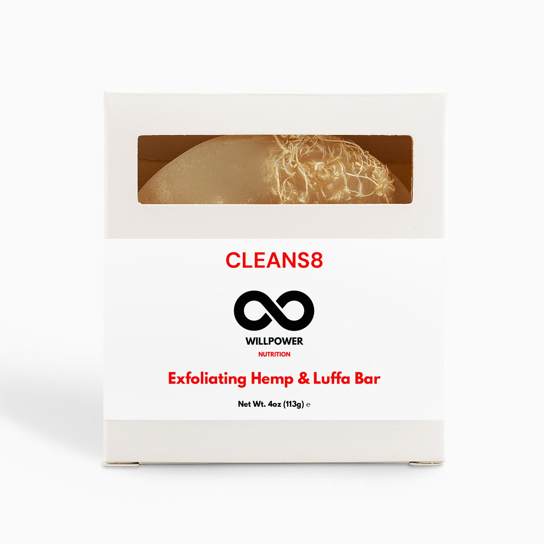 CLEANS8 - Exfoliating Hemp & Luffa Bar - WILLPOWER Nutrition