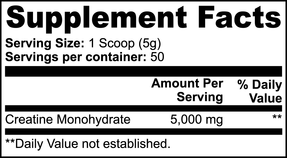 Creatine Monohydrate - WILLPOWER Nutrition